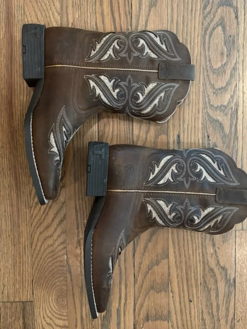 Ariat Youth Girls Brown Western Boots Size 4